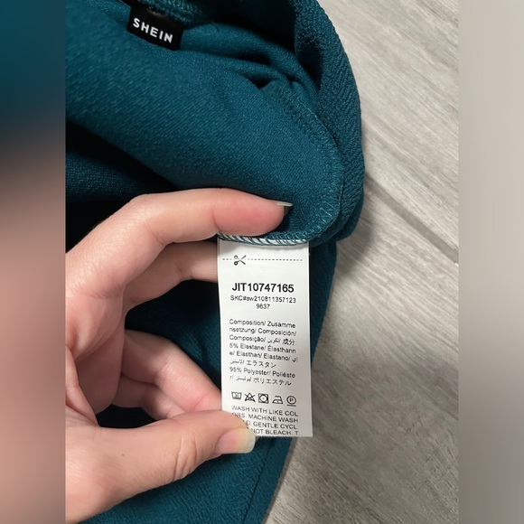 SHEIN PETITE Women’s Green Slant Pocket Skinny Pants, Size XXS - Picture 6 of 9